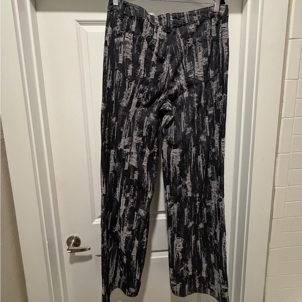 Tall Monochrome Abstract Patterned Pants - Picture 3 of 4